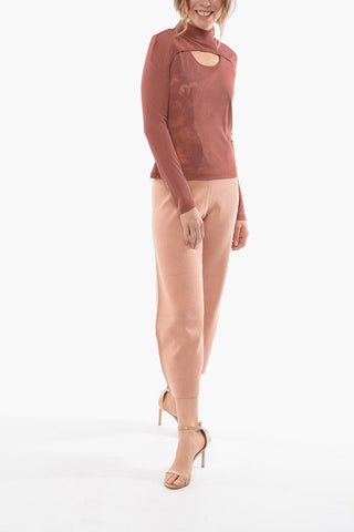 MCQ Long Sleeved ROLL NECK Top With Cutout 