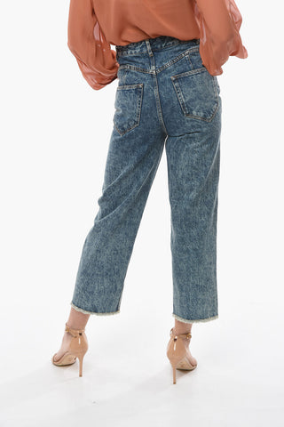 ETOILE High-waisted LALISKASR Denims with Fringed Hems