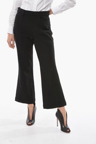 WHITE LABEL Crepe-woven Flared Pants