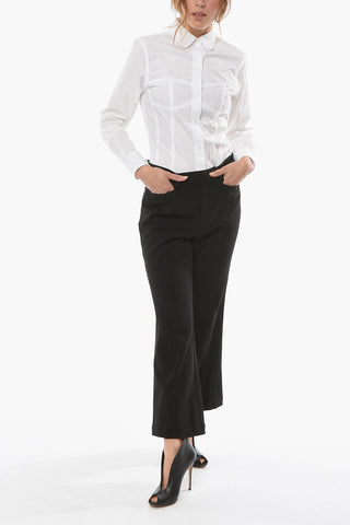 WHITE LABEL Crepe-woven Flared Pants