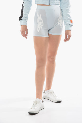 CTNMB Skinny-fit FLAMING CYCLING Shorts with Elasticated Waistband