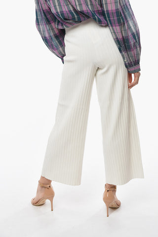 WHITE LABEL Ribbed Flared Pants