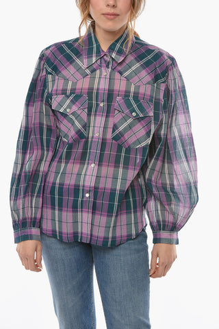 ETOILE Cotton-voile BETHANY Shirt in Tartan-check Motif