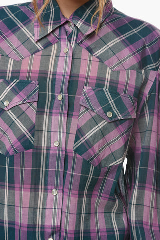 ETOILE Cotton-voile BETHANY Shirt in Tartan-check Motif
