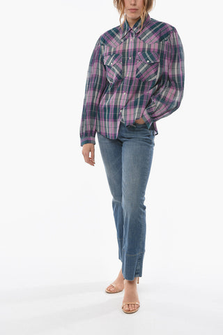 ETOILE Cotton-voile BETHANY Shirt in Tartan-check Motif