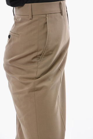 Pantaloni Flare in Lana Vergine