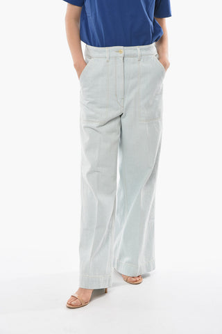 Jeans Loose Fit in Denim Lavaggio Chiaro
