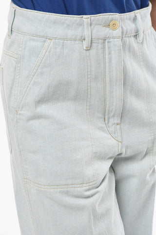Jeans Loose Fit in Denim Lavaggio Chiaro