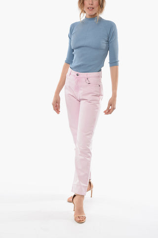 Jeans Straight Fit A Vita Alta