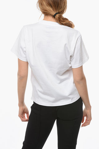 EMPORIO Crew-neck T-shirt with Lettering and Embroidered Logo