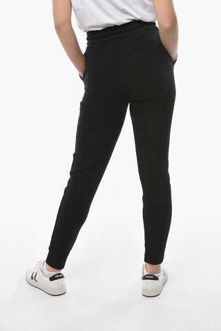 EMPORIO Elasticated Joggers with Pleats and Embroidered Logo