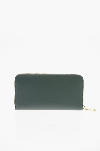 LOVE Faux Leather Continental Wallet with Golden Logo Plaque