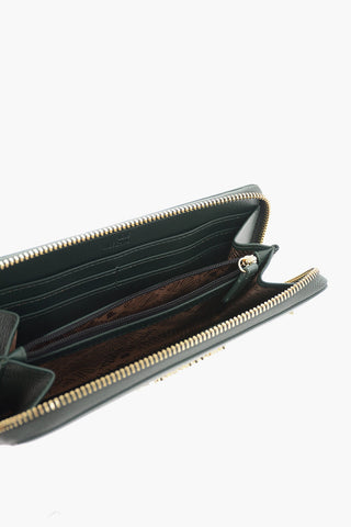LOVE Faux Leather Continental Wallet with Golden Logo Plaque