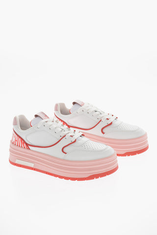 LOVE Leather Sneakers with Multilayer Sole 5cm