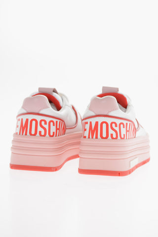 LOVE Leather Sneakers with Multilayer Sole 5cm