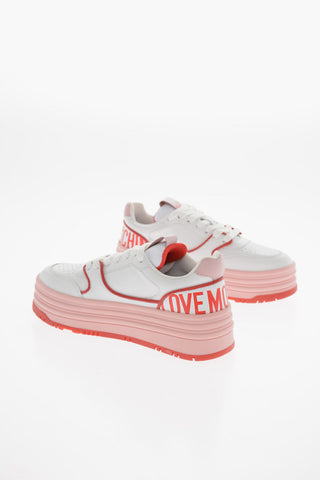 LOVE Leather Sneakers with Multilayer Sole 5cm