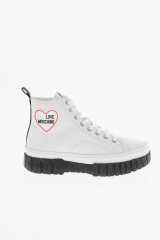 LOVE Leather LOVELY LOVE High Top sneakers with Side Zip
