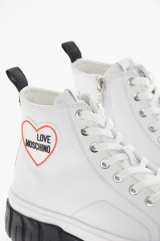 LOVE Leather LOVELY LOVE High Top sneakers with Side Zip