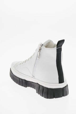 LOVE Leather LOVELY LOVE High Top sneakers with Side Zip