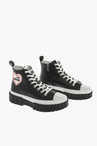 LOVE High-Top LOVERY Sneakers with Rubber Bottom Tank Effect