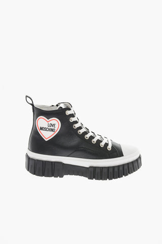 LOVE High-Top LOVERY Sneakers with Rubber Bottom Tank Effect