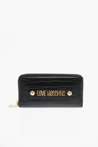 LOVE Crocodile Effect Faux Leather Wallet