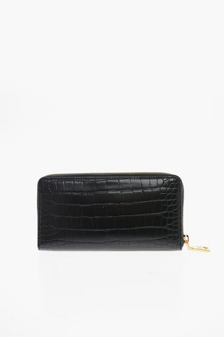 LOVE Crocodile Effect Faux Leather Wallet