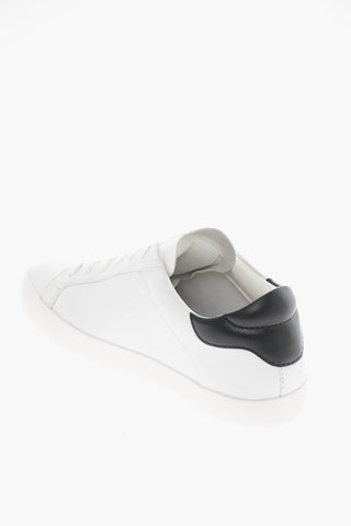 LOVE Leather Low Top Sneakers with Heart Patch