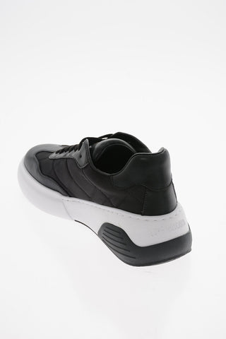 LOVE Quilted Sneakers with Leather Trim and Golden Heart