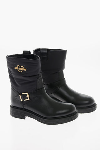 LOVE Double Layered CITY Biker Booties with Golden Details