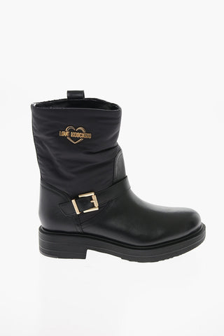 LOVE Double Layered CITY Biker Booties with Golden Details