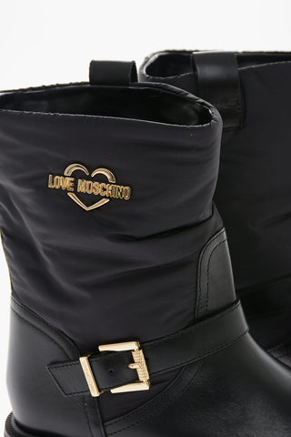 LOVE Double Layered CITY Biker Booties with Golden Details