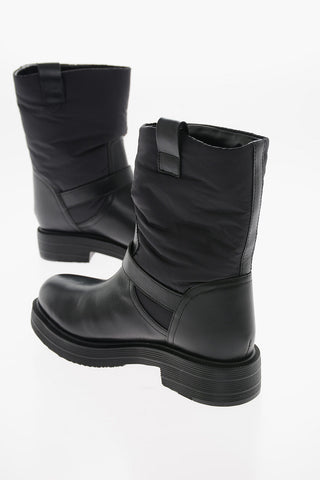 LOVE Double Layered CITY Biker Booties with Golden Details
