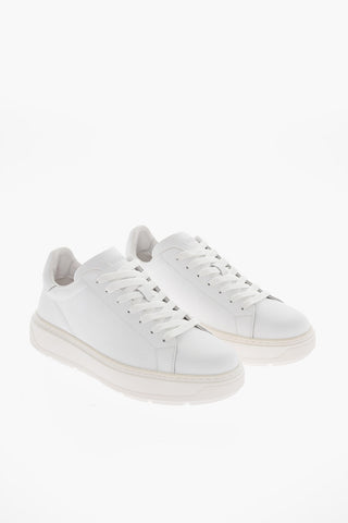 LOVE Solid Color Leather Sneakers