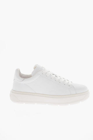 LOVE Solid Color Leather Sneakers