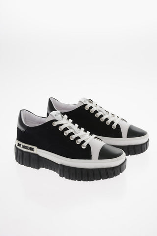 LOVE Tank Effect Sole Canvas Sneakers