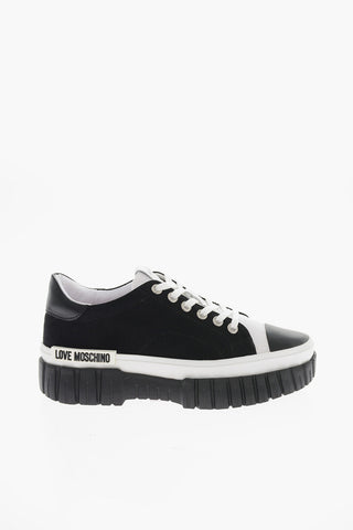 LOVE Tank Effect Sole Canvas Sneakers