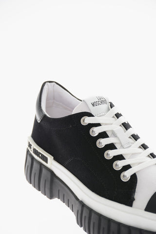 LOVE Tank Effect Sole Canvas Sneakers