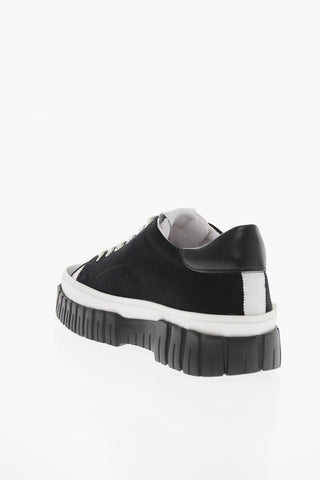 LOVE Tank Effect Sole Canvas Sneakers