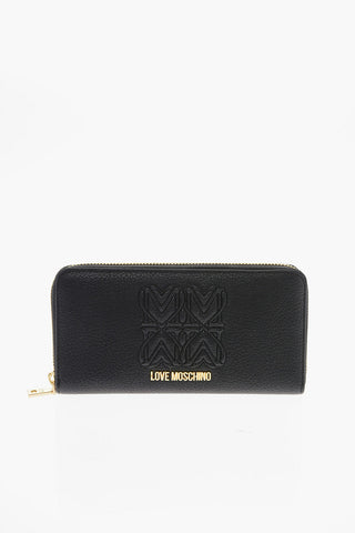 LOVE Logo Embossed Faux Leather Continental Wallet