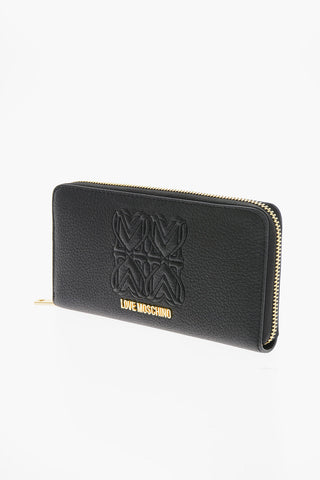 LOVE Logo Embossed Faux Leather Continental Wallet