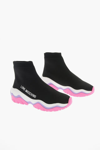 Sneakers Sock Alte ROLLER COASTER Con Logo in Lettering
