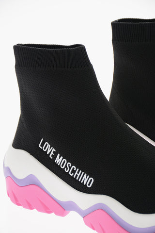 Sneakers Sock Alte ROLLER COASTER Con Logo in Lettering