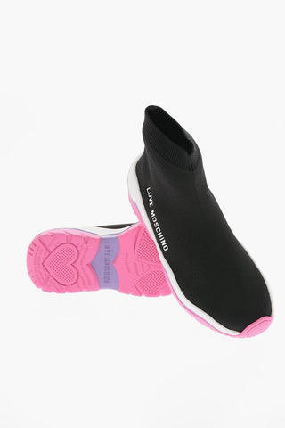 Sneakers Sock Alte ROLLER COASTER Con Logo in Lettering