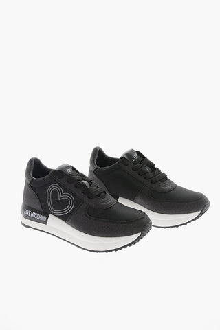 LOVE Glitter Low-Top Sneakers with Logoed Inner Insole