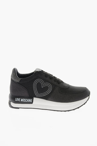LOVE Glitter Low-Top Sneakers with Logoed Inner Insole