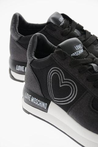 LOVE Glitter Low-Top Sneakers with Logoed Inner Insole
