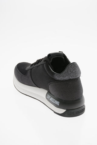 LOVE Glitter Low-Top Sneakers with Logoed Inner Insole