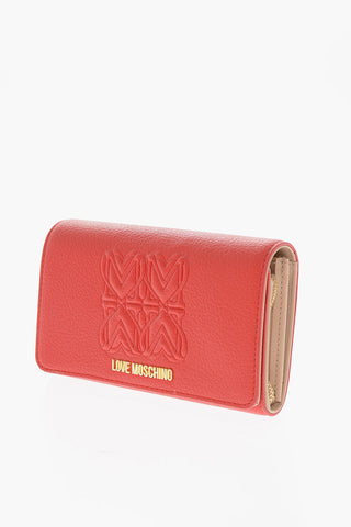 LOVE Logo Embossed Faux Leather Wallet