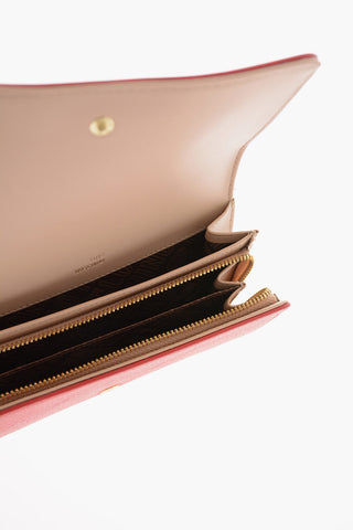 LOVE Logo Embossed Faux Leather Wallet